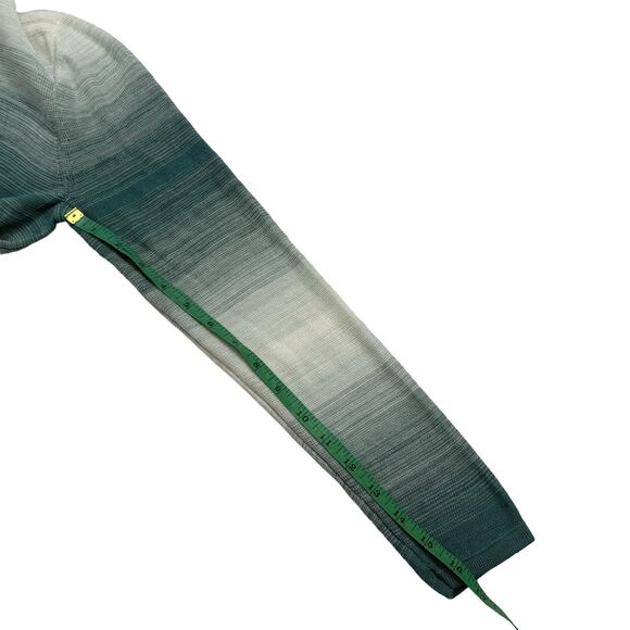 CHICOS Teal Ombre Stripe Cotton Rayon Knit Pullover Sweater Size Small (0) Light - Picture 10 of 10